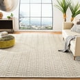 thumbnail image 1 of SAFAVIEH Trace Hermite Geometric Chevron Wool Area Rug, Grey/Black, 6' x 6' Round, 1 of 9