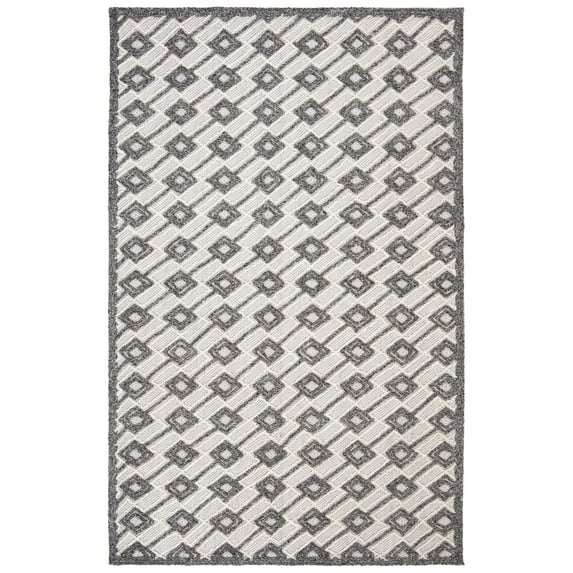 SAFAVIEH Trace Horatio Geometric Diamonds Area Rug, Grey/Beige, 4' x 6'