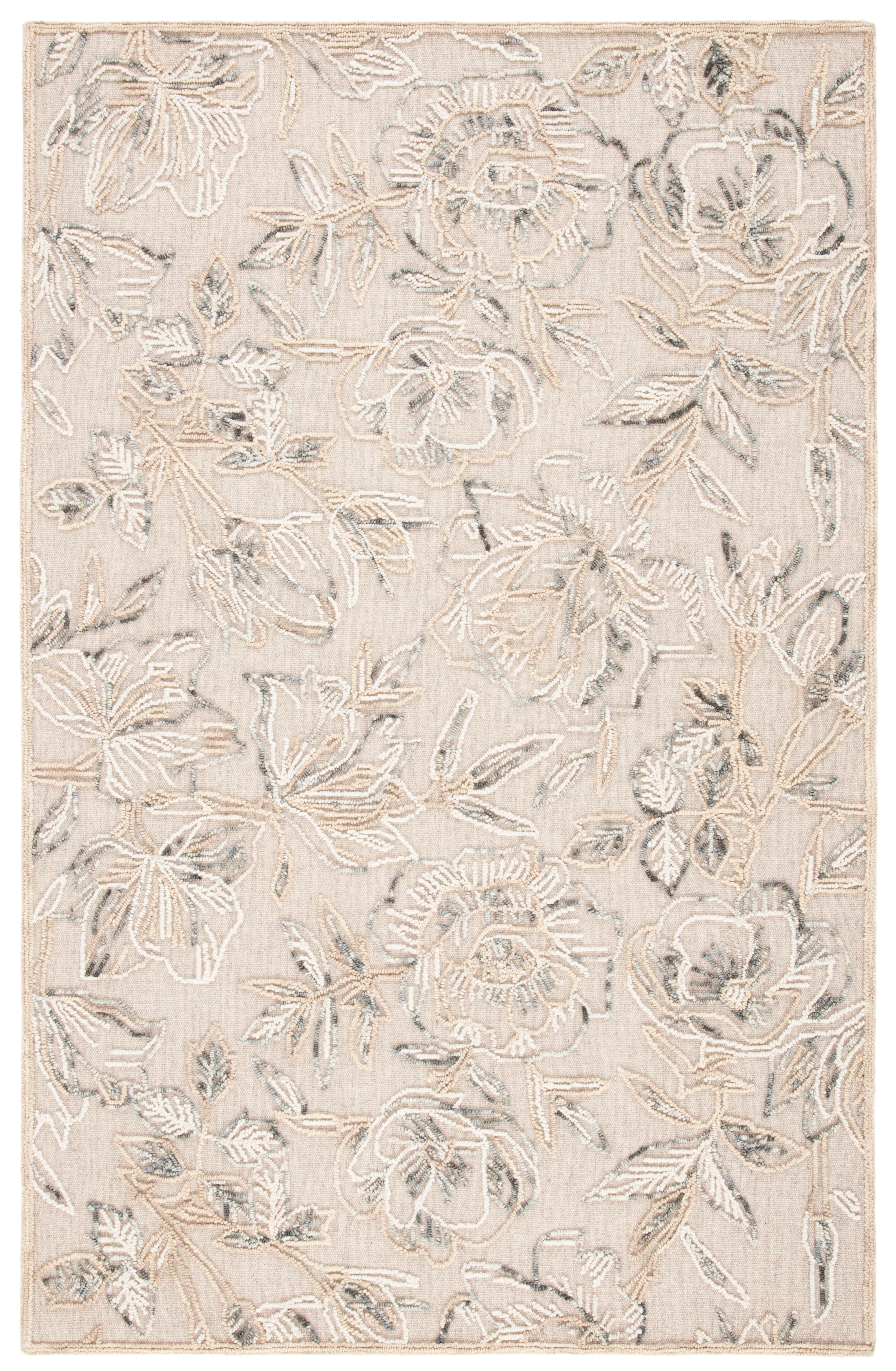 Hand-Tufted Elegance Gray Wool 3' x 5' Area Rug