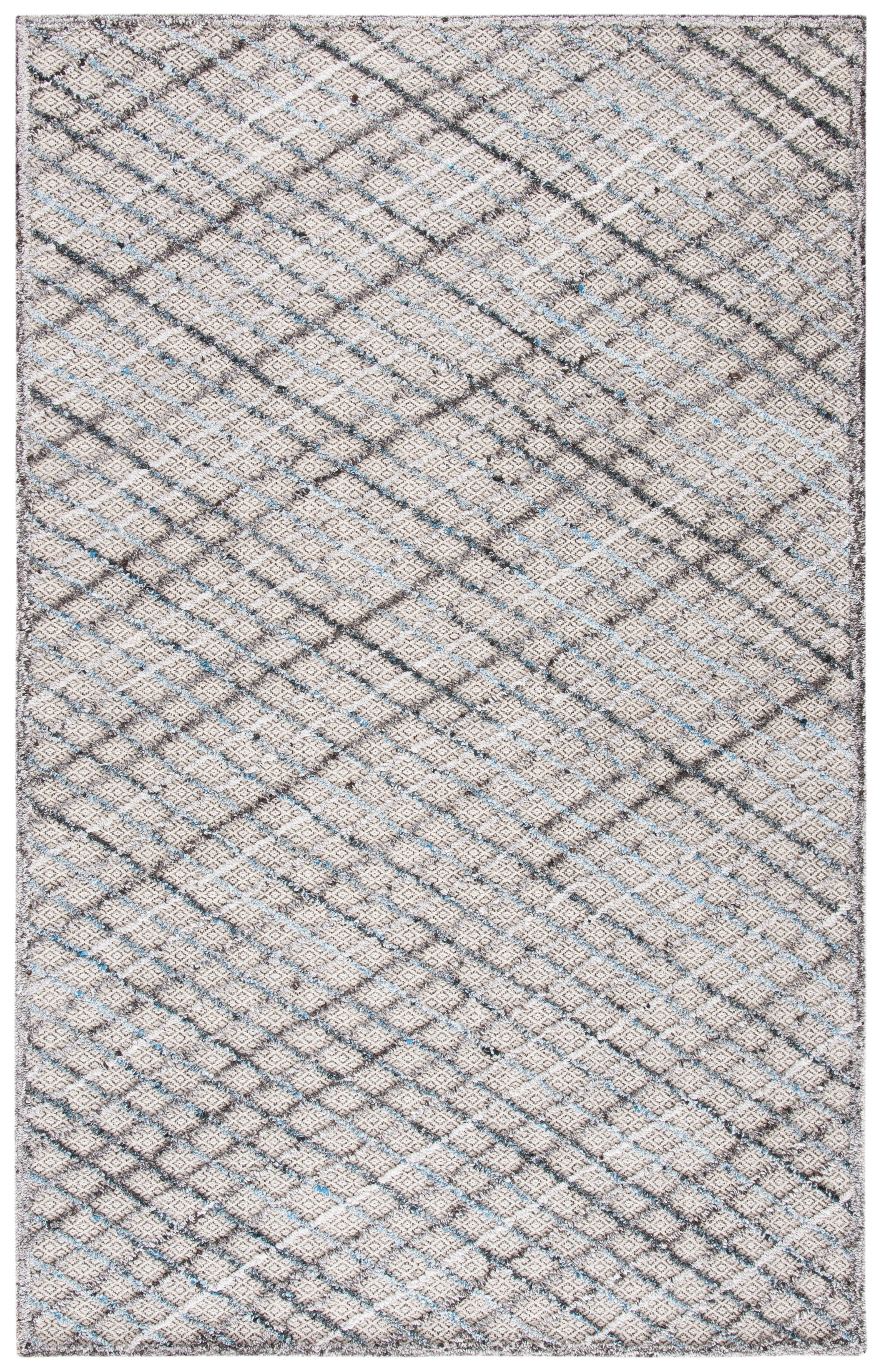 SAFAVIEH Trace Ilarion Geometric Area Rug, Blue/Black, 8' x 10'