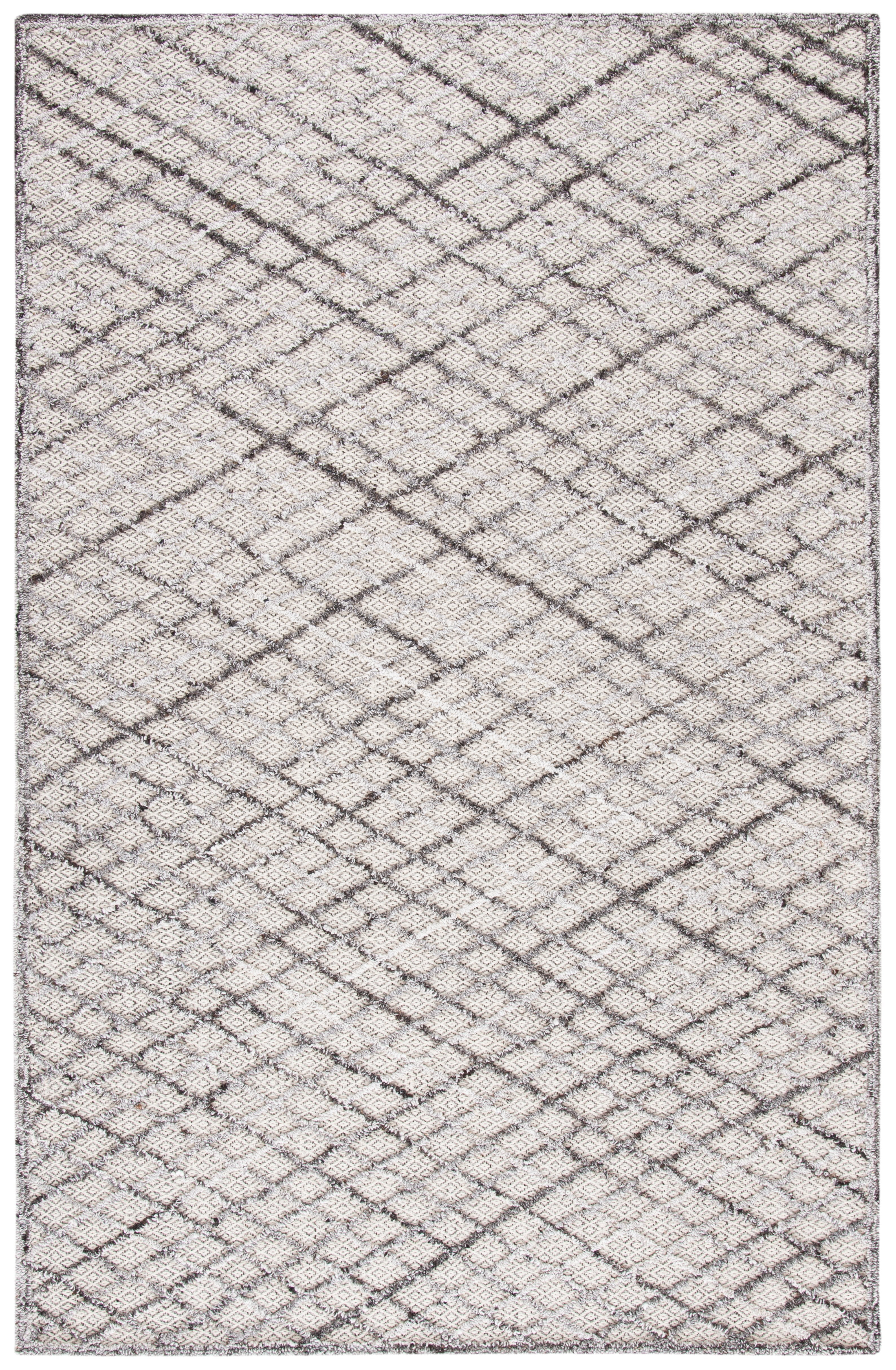 SAFAVIEH Trace Ilarion Geometric Area Rug, Grey/Ivory, 5' x 8'