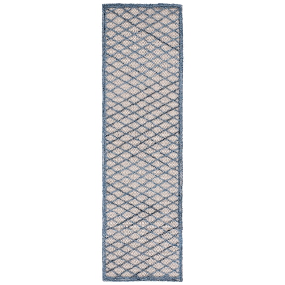 SAFAVIEH Trace Ilarion Geometric Runner Rug, Blue/Black, 2'3" x 8'