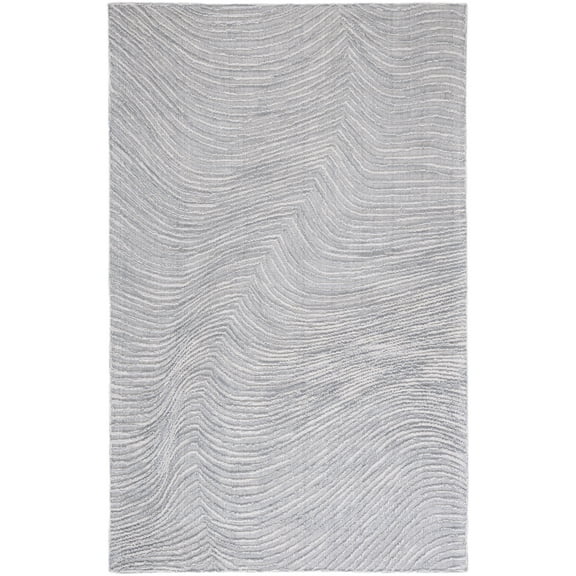 SAFAVIEH Trace Jimney Abstract Area Rug, Grey/Ivory, 3' x 5'