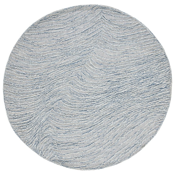 SAFAVIEH Trace Jimney Abstract Area Rug, Navy, 6' x 6' Round