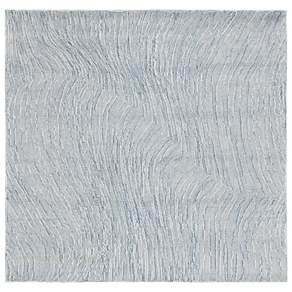 SAFAVIEH Trace Jimney Abstract Area Rug, Navy, 6' x 6' Square