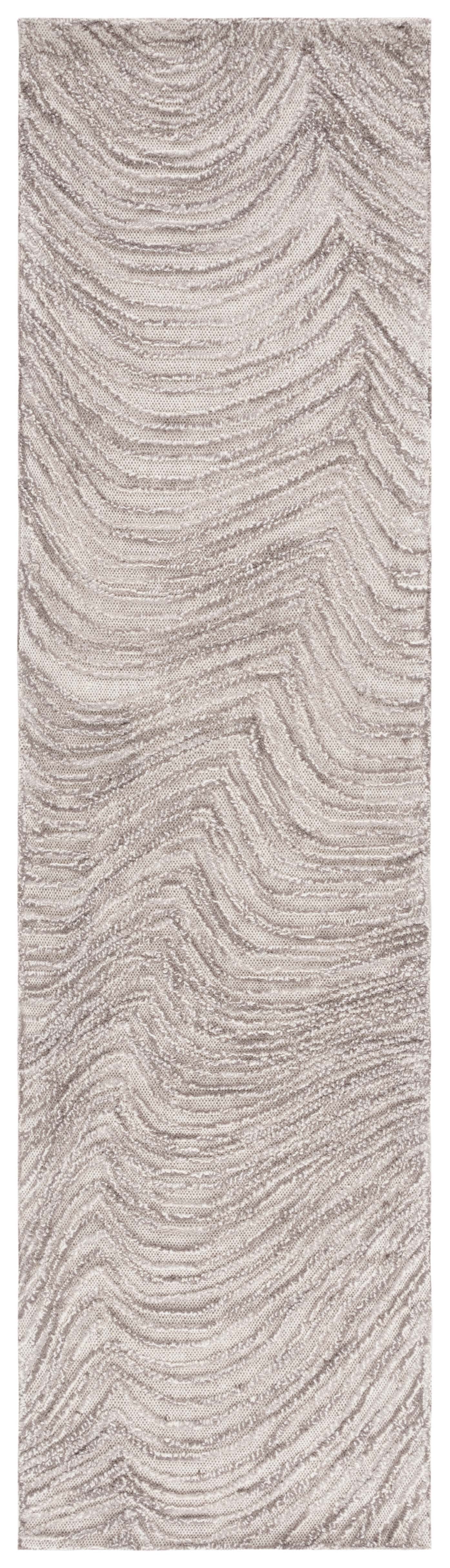 SAFAVIEH Trace Jimney Abstract Runner Rug, Brown/Ivory, 2'3" x 9'