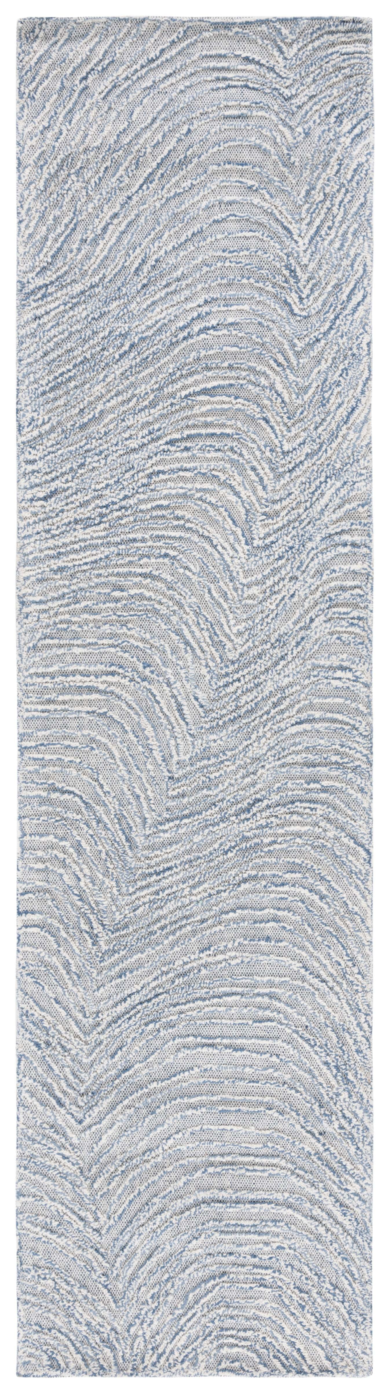 Trace TRC901 Hand Tufted Runner Rug - Navy - 2'3"x9' - Safavieh.