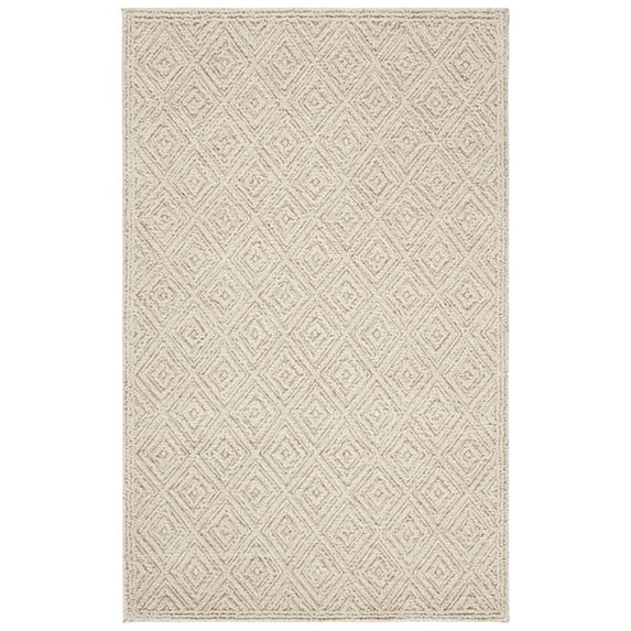SAFAVIEH Trace Linnette Geometric Wool Area Rug, Beige, 2'6" x 4'
