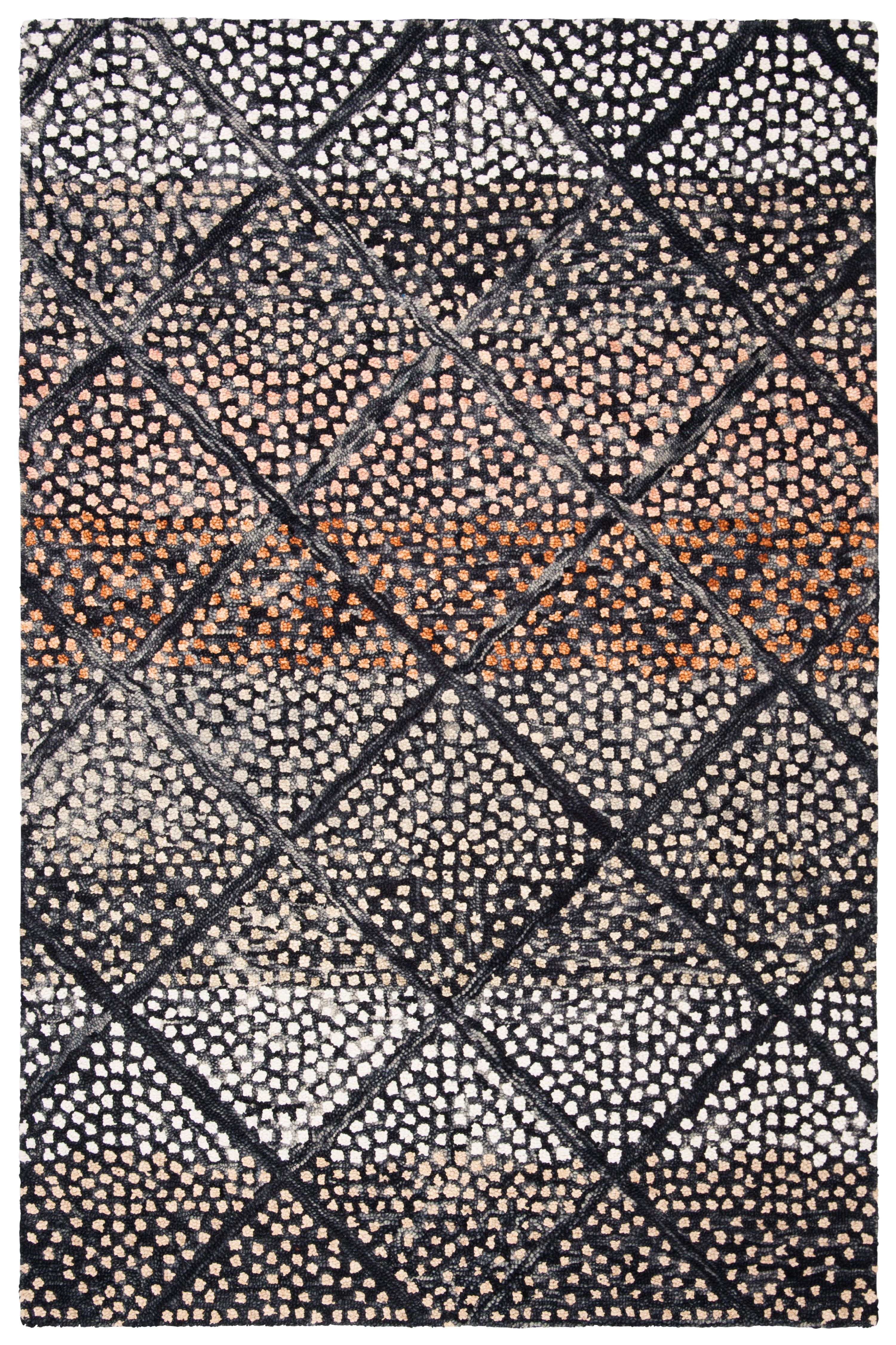 Traced Diamond Rug SAFAVIEH Trace Maximillian Geometric Diamonds Wool Area Rug, Navy/Ivory ...