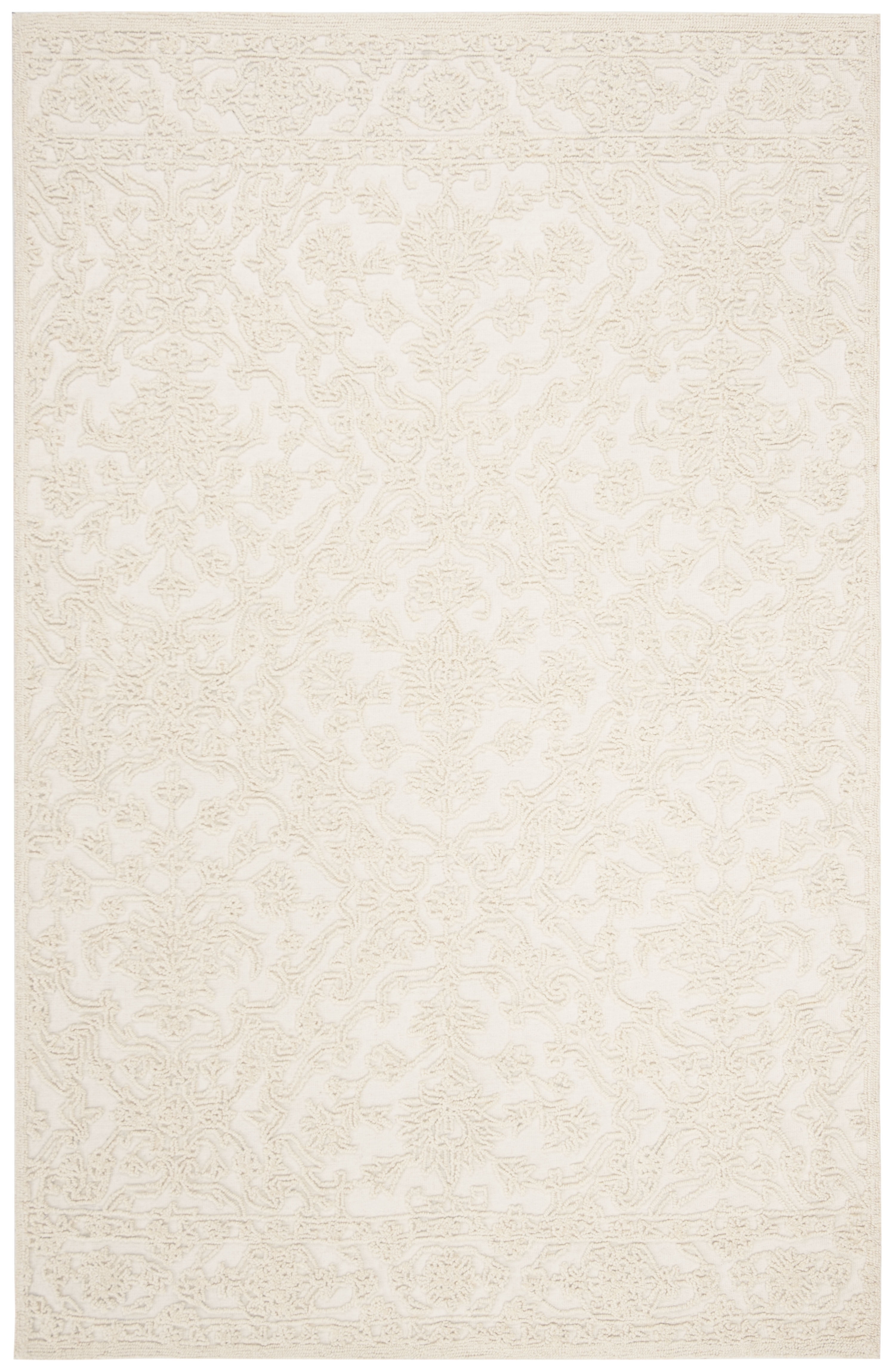 SAFAVIEH Trace Molly Solid Area Rug, Ivory, 5' x 8'
