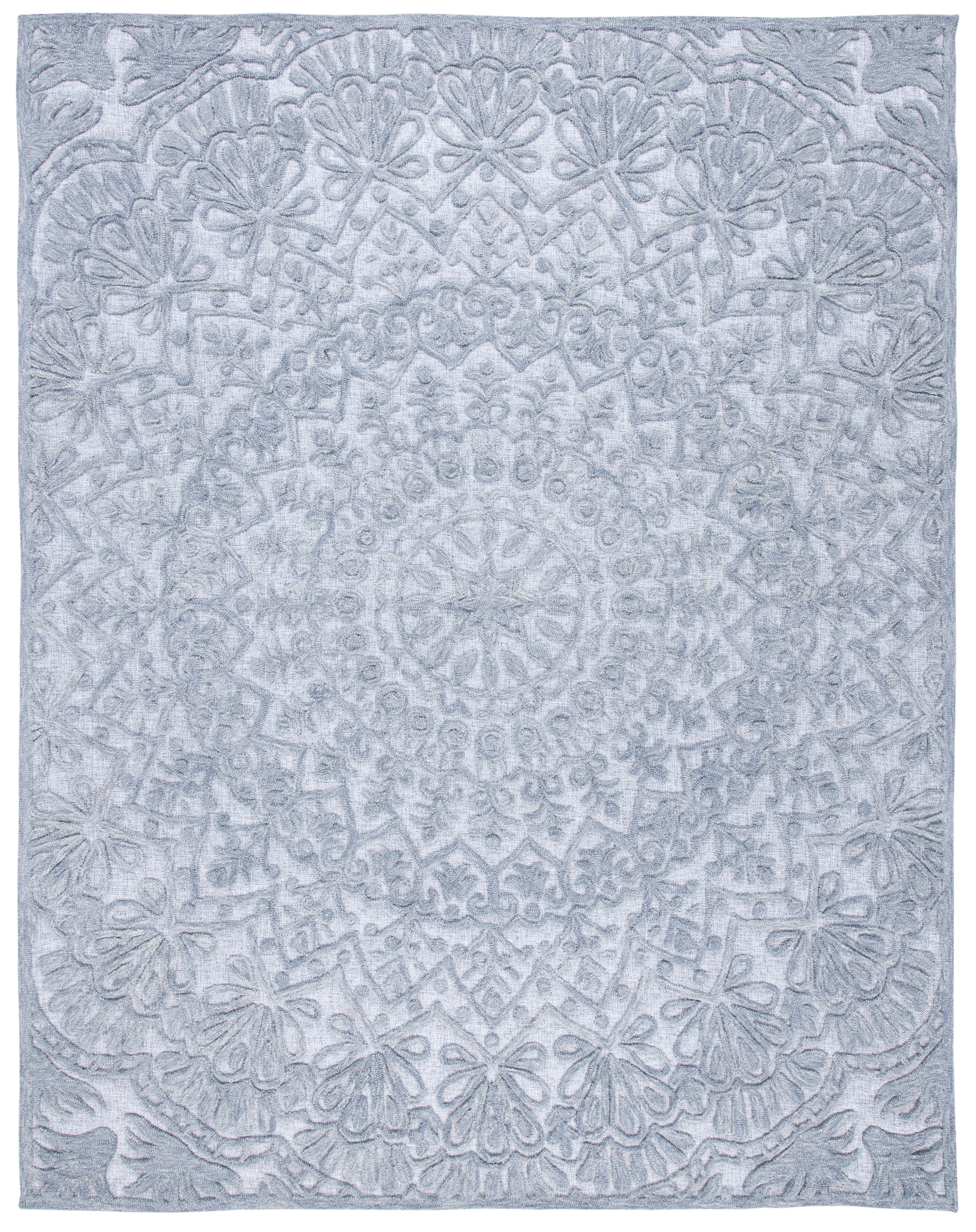 SAFAVIEH Trace Montague Medallion Area Rug, Light Grey, 8' x 10'