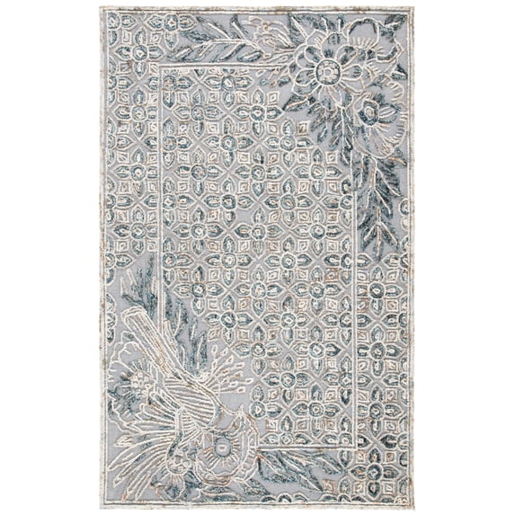 SAFAVIEH Trace Sefton Oriental Area Rug, Grey/Beige, 3' x 5'