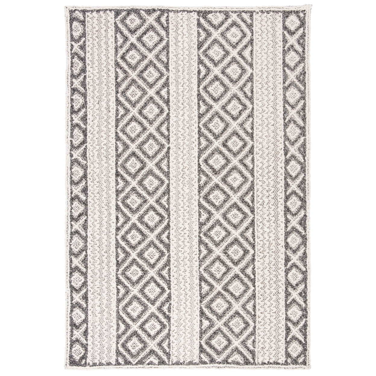 Gray and Beige Hand-Tufted Wool 8' x 10' Area Rug