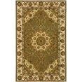thumbnail image 1 of SAFAVIEH Traditions Bernadine Floral Bordered Wool Area Rug, Green/Ivory, 4' x 6', 1 of 4