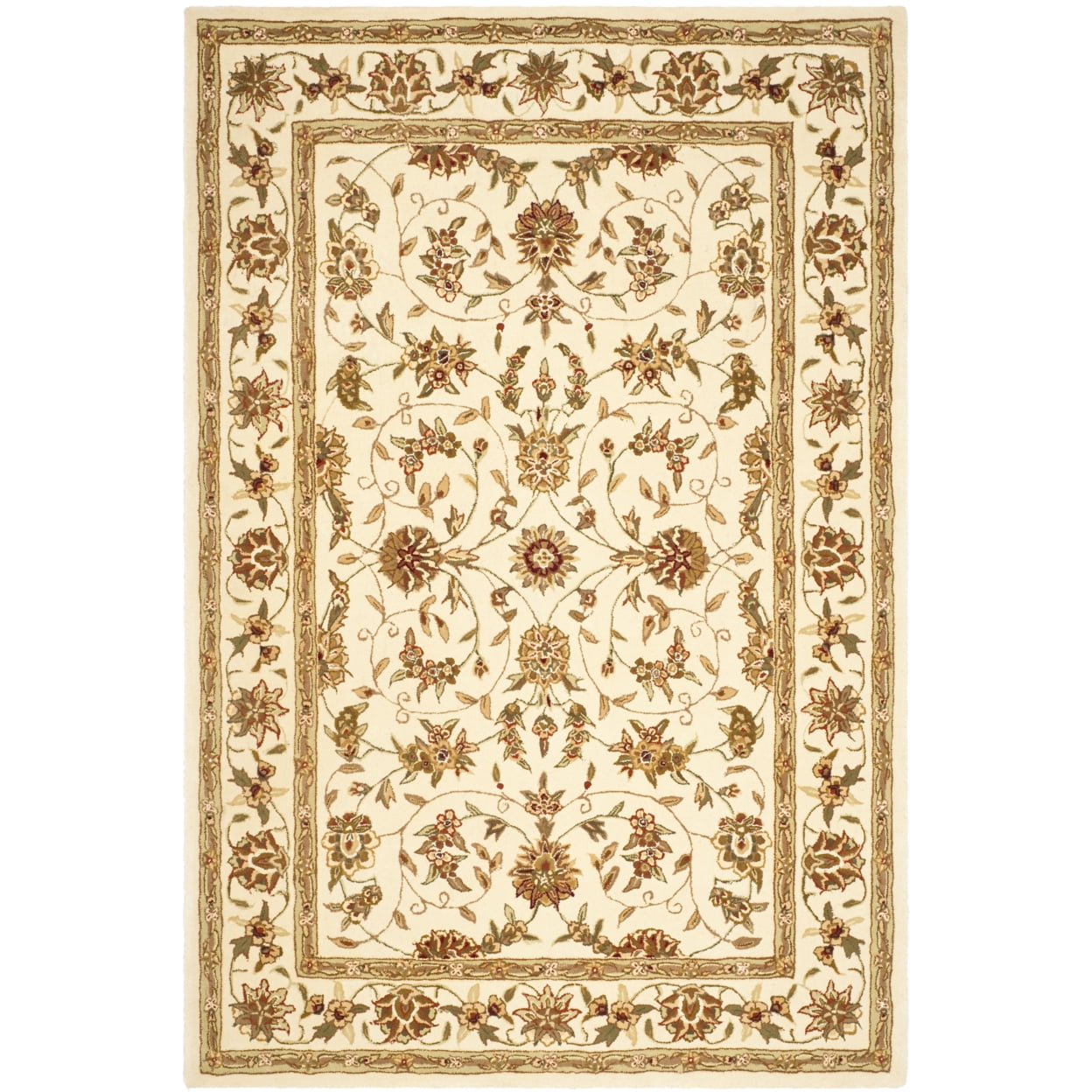 Ivory Rug Handmade SAFAVIEH Traditions TD602A Handmade Ivory / Ivory Rug - Walmart.com