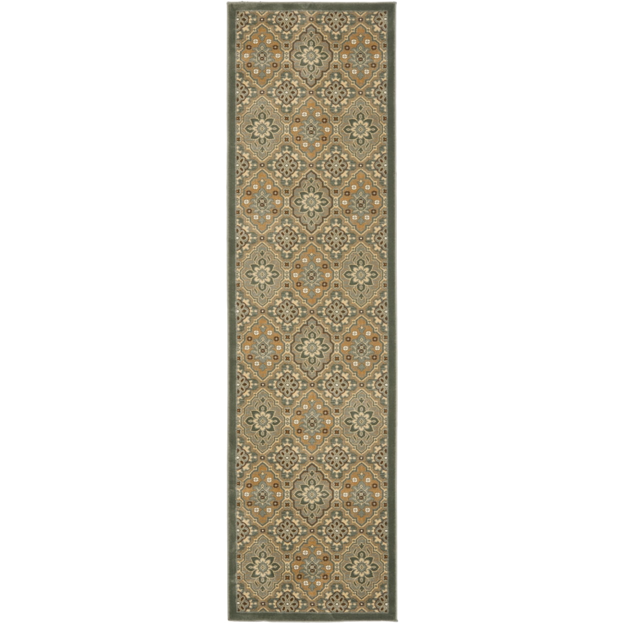Multicolor Silk Road Inspired Oriental Runner Rug