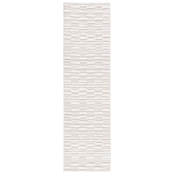 SAFAVIEH Trends Craig Geometric Runner Rug, Beige/Ivory, 2'2" x 5'