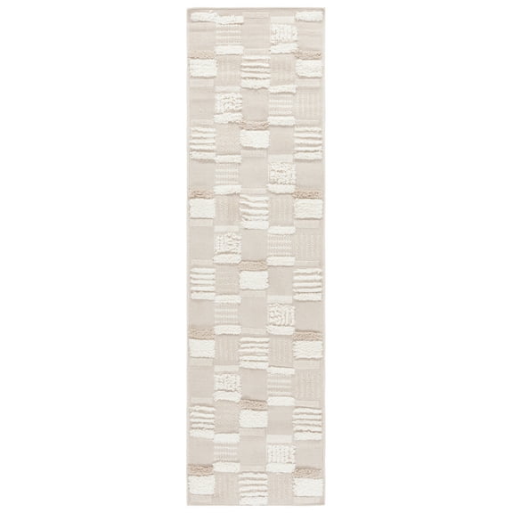 SAFAVIEH Trends Gisselle Geometric Runner Rug, Beige/Ivory, 2'2" x 8'