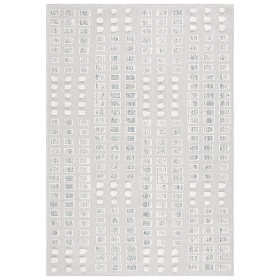 SAFAVIEH Trends Lyall Geometric Area Rug, Gray/Ivory, 8' x 10'