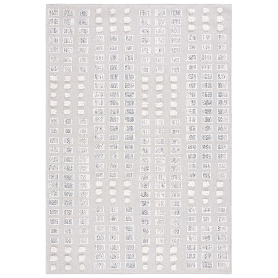 SAFAVIEH Trends Lyall Geometric Area Rug, Gray/Ivory, 8' x 10'
