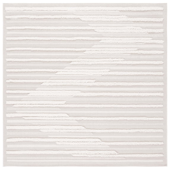 SAFAVIEH Trends Odetta Geometric Area Rug, Beige/Ivory, 6'7" x 6'7" Square