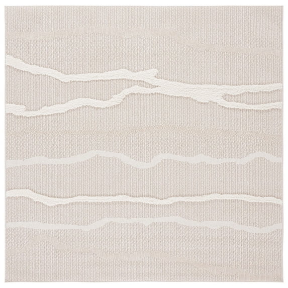 SAFAVIEH Trends William Abstract Area Rug, Beige/Ivory, 8' x 8' Square