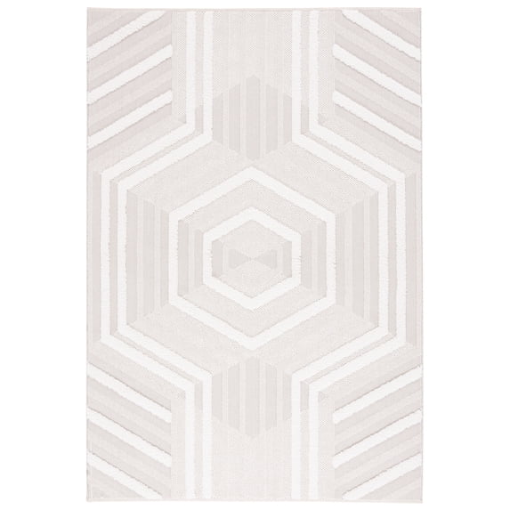 SAFAVIEH Trends Yvette Geometric Area Rug, Beige/Ivory, 9' x 12'