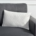thumbnail image 1 of SAFAVIEH Triska Diamond Pillow, 12" x 20", Ivory, 1 of 5
