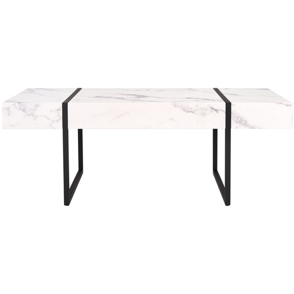 SAFAVIEH Tristan Contemporary Wood Coffee Table, White/Black