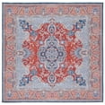 thumbnail image 1 of SAFAVIEH Tucson Alphonse Traditional Machine Washable Area Rug, 6' x 6' Square, Rust/Blue, 1 of 9