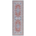 thumbnail image 1 of SAFAVIEH Tucson Alphonse Traditional Machine Washable Runner, 2'6" x 8', Rust/Blue, 1 of 8