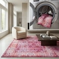 thumbnail image 1 of SAFAVIEH Tucson Aurbree Oriental Machine Washable Area Rug, Fuchsia/Rust, 4' x 6', 1 of 13