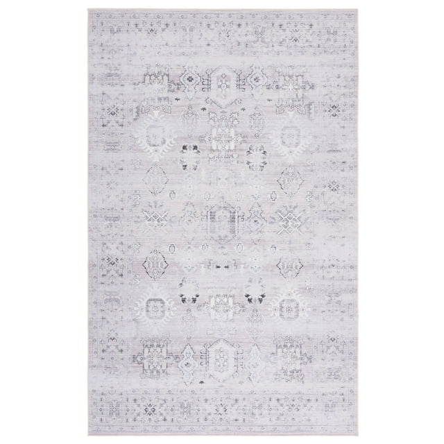 SAFAVIEH Tucson Barrfind Traditional Machine Washable Area Rug, 8' x 10', Pink/Beige