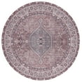 thumbnail image 1 of SAFAVIEH Tucson Basil Traditional Machine Washable Area Rug, 6' x 6' Round, Light Rust/Beige, 1 of 9