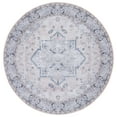 thumbnail image 1 of SAFAVIEH Tucson Beulah Oriental Machine Washable Area Rug, Beige/Grey, 4' x 4' Round, 1 of 12