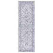 SAFAVIEH Tucson Beulah Oriental Machine Washable Runner Rug, Beige/Grey, 2'6" x 6'