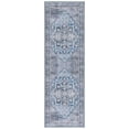 thumbnail image 1 of SAFAVIEH Tucson Beulah Traditional Machine Washable Runner, 2'6" x 8', Blue/Charcoal, 1 of 9