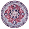 thumbnail image 1 of SAFAVIEH Tucson Bryanne Traditional Machine Washable Area Rug, 4' x 4' Round, Red/Navy, 1 of 8