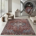 thumbnail image 1 of SAFAVIEH Tucson Coty Traditional Machine Washable Area Rug, 6' x 9', Red/Navy, 1 of 14