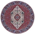 thumbnail image 1 of SAFAVIEH Tucson Delora Traditional Machine Washable Area Rug, 6' x 6' Round, Beige/Rust, 1 of 8