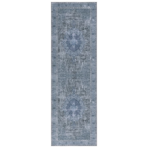 SAFAVIEH Tucson Donovan Oriental Machine Washable Runner Rug, Green, 2'6" x 12'