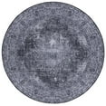 thumbnail image 1 of SAFAVIEH Tucson Donovan Traditional Machine Washable Area Rug, 6' x 6' Round, Black/Grey, 1 of 9