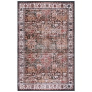 SAFAVIEH Tucson Faith Oriental Machine Washable Area Rug, Ivory/Green, 6' x 8'