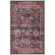 SAFAVIEH Tucson Faith Traditional Machine Washable Area Rug, 3' x 5', Rust/Green