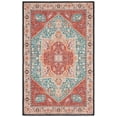 thumbnail image 1 of SAFAVIEH Tucson Filip Oriental Machine Washable Area Rug, Aqua/Rust, 2'6" x 4', 1 of 9