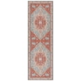 thumbnail image 1 of SAFAVIEH Tucson Filip Oriental Machine Washable Runner Rug, Aqua/Rust, 2'6" x 6', 1 of 8