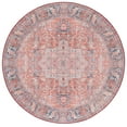 thumbnail image 1 of SAFAVIEH Tucson Floella Traditional Machine Washable Area Rug, 6' x 6' Round, Rust/Navy, 1 of 9