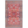 thumbnail image 1 of SAFAVIEH Tucson Gwendolyn Traditional Machine Washable Area Rug, Rust/Navy, 4' x 6', 1 of 8