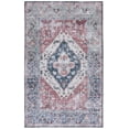 thumbnail image 1 of SAFAVIEH Tucson Harlow Traditional Machine Washable Area Rug, 3' x 5', Rust/Navy, 1 of 9