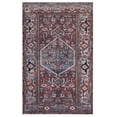 thumbnail image 1 of SAFAVIEH Tucson Hartley Traditional Machine Washable Area Rug, 4' x 6', Rust/Blue, 1 of 9